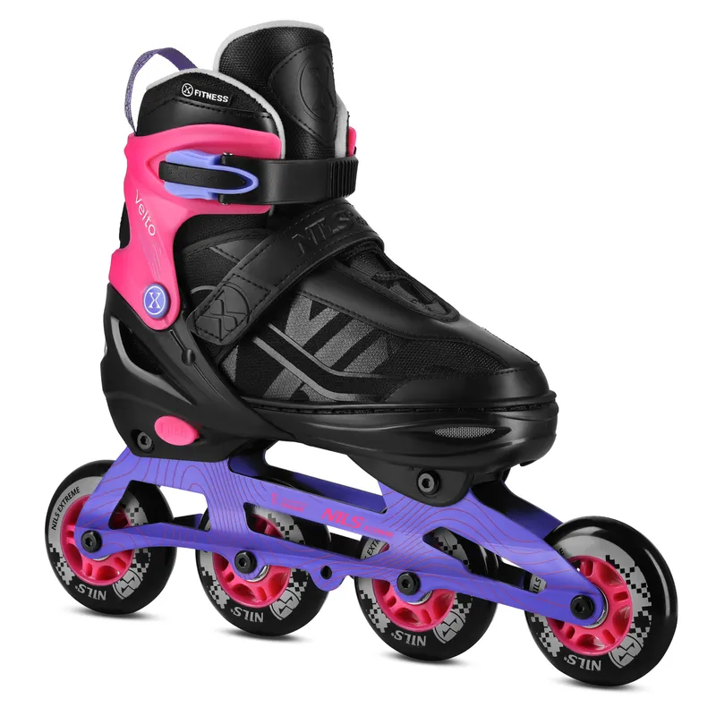 NA684 Łyżworolki Velto Rozm. M(35-38) NILS Extreme - Różowe