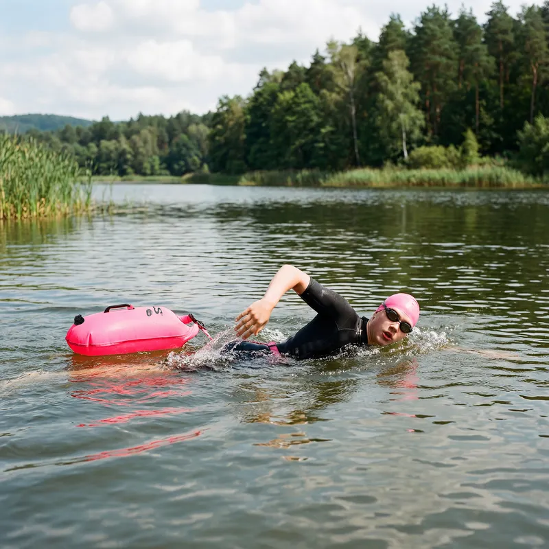 NC1772 Dmuchana Bojka Do Pływania 28l NILS Camp - Różowa