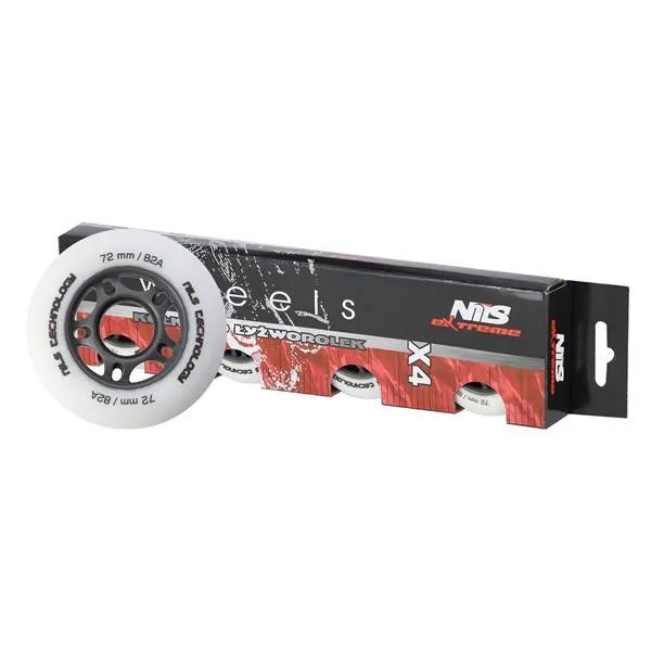 Pu 72x24 82A Matowe Kółka (4 Szt.) NILS Extreme - Białe