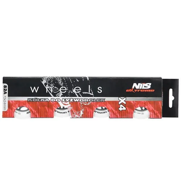 Pu 72x24 82A Matowe Kółka (4 Szt.) NILS Extreme - Białe
