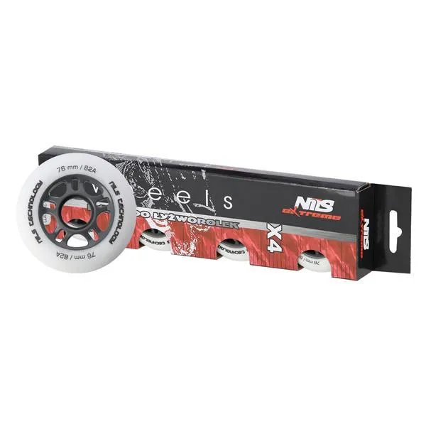 Pu 76x24 82A Matowe Kółka (4 Szt.) NILS Extreme - Białe