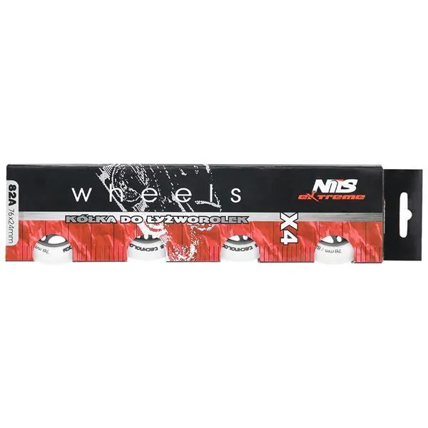Pu 76x24 82A Matowe Kółka (4 Szt.) NILS Extreme - Białe