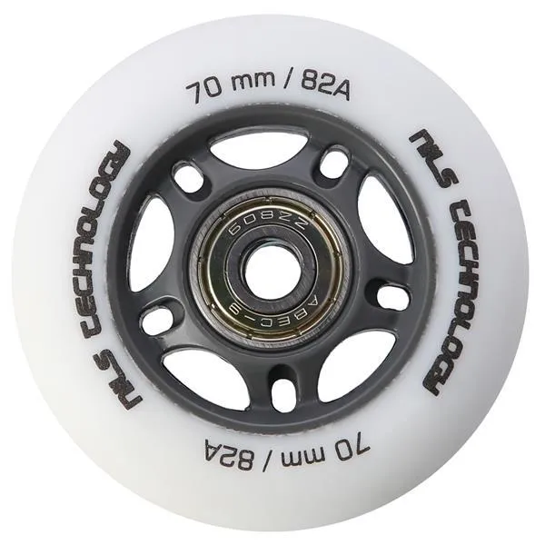 Pu 70x24 82A Matowe (4 Szt.) + ABEC-9 (8 Szt.) Zestaw NILS Extreme - Białe