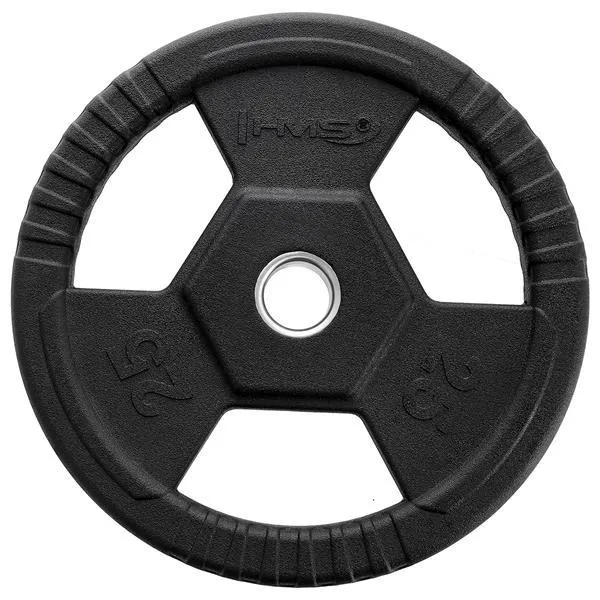 TOH25 Talerz Olimpijski Ogumowany 25 kg Hms - Czarny
