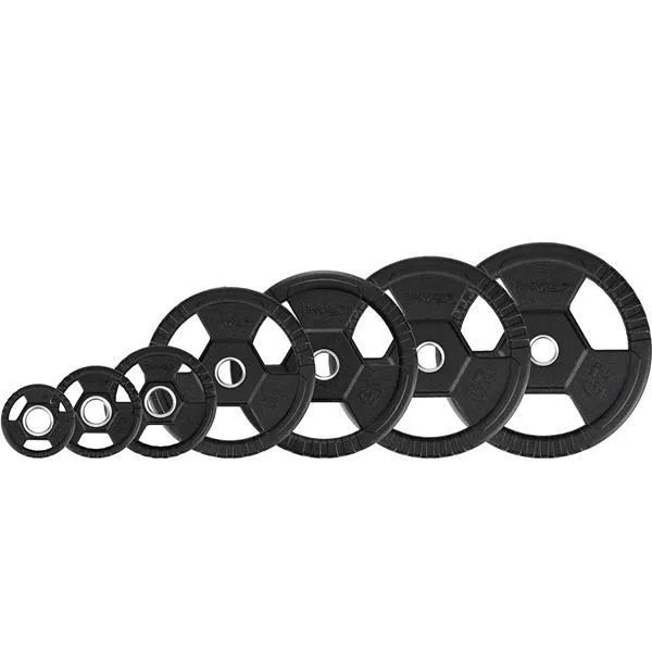 TOH25 Talerz Olimpijski Ogumowany 25 kg Hms - Czarny