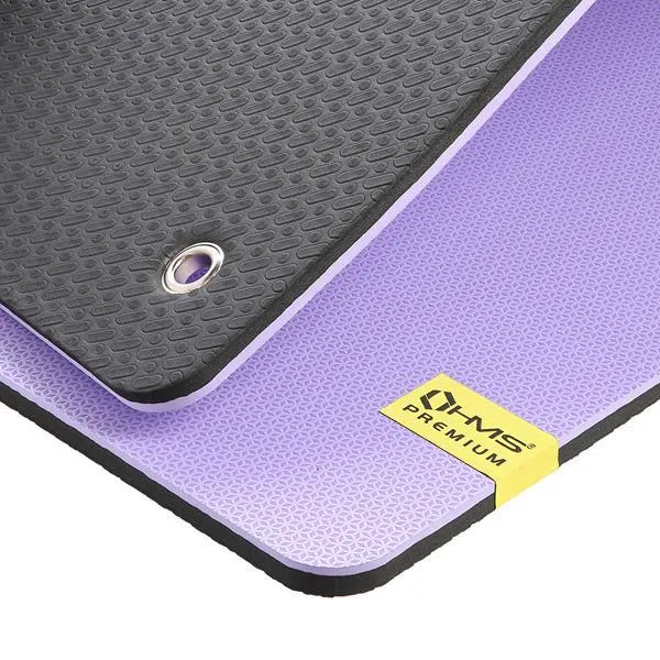 MFK07 Violet-Black Mata Fitness Klubowa Z Otworami 120*60CM EVA 15mm Hms Premium