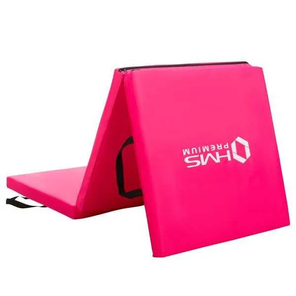 MGS02 Materac Gimnastyczny Składany 1800x600mm Pink Hms Premium
