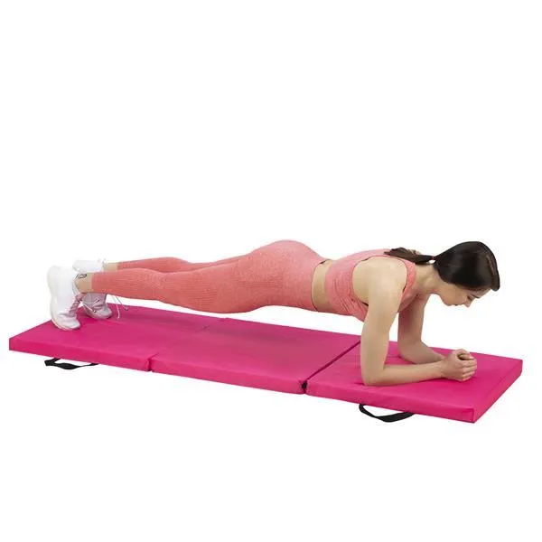 MGS02 Materac Gimnastyczny Składany 1800x600mm Pink Hms Premium