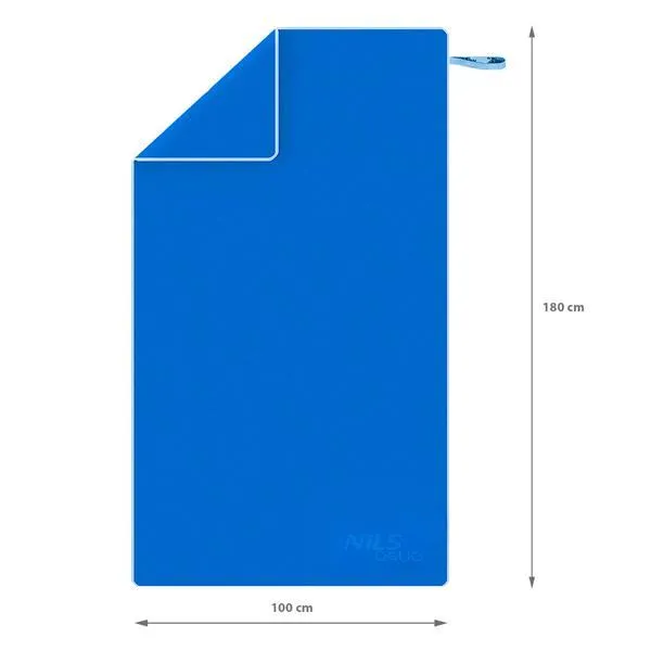 NAR12 Ręcznik Z Mikrofibry 180x100 cm NILS Aqua - Niebieski