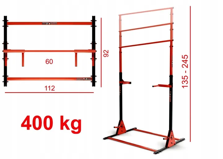 Wysokie Poręcze Stacjonarne Zider Extreme - 400kg + 300kg Dip