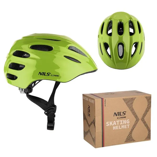 MTW01 LED Rozm. XS (43-49 Cm) Kask NILS Extreme - Zielony