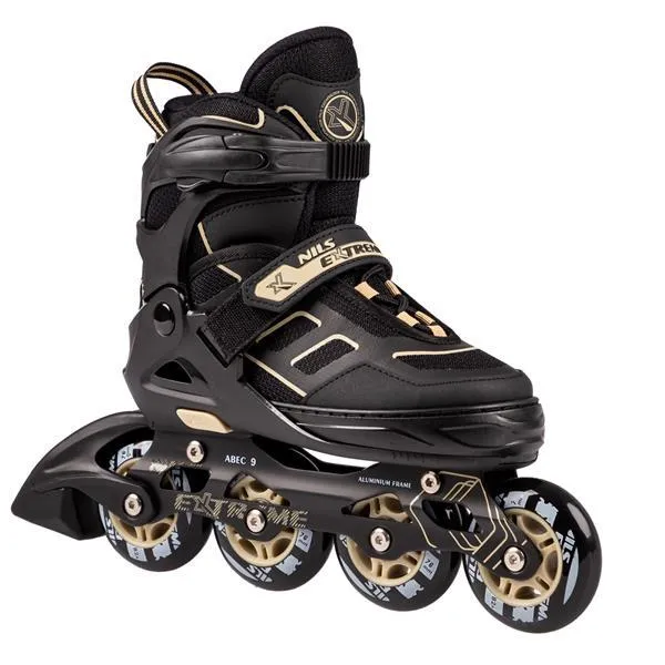 NA14174 A Rozm. L (39-42) Łyżworolki NILS Extreme - Czarno-Beżowe