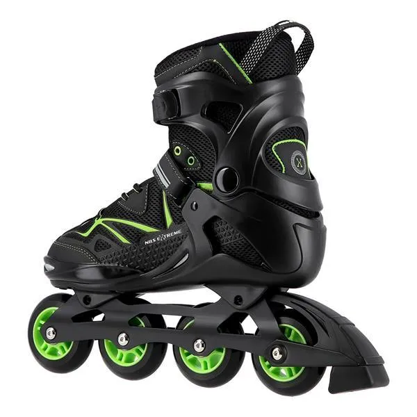 NA9022 Czarno/Zielone Rozm 38 Łyżworolki NILS Extreme