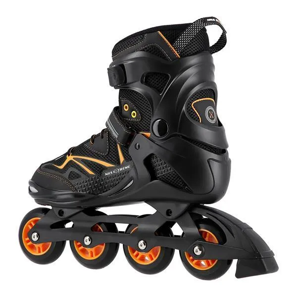 NA9022 Czarno/Pomarańczowe Rozm 42 Łyżworolki NILS Extreme