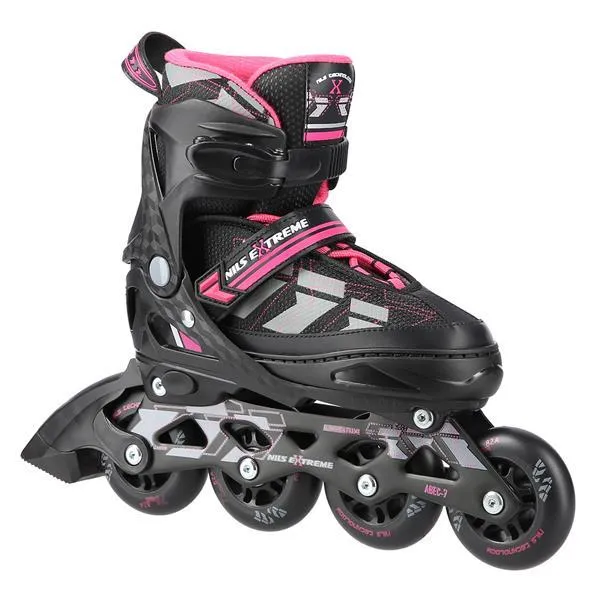 NA11002 Czarno/Fioletowe Rozm. M (35-38) Łyżworolki NILS Extreme