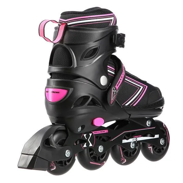 NA11002 Czarno/Fioletowe Rozm. M (35-38) Łyżworolki NILS Extreme
