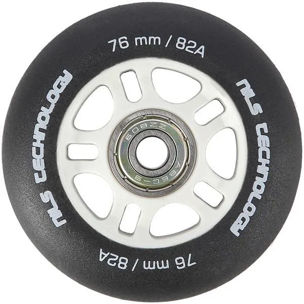 Pu 76x24 82A Matowe (4 Szt.) + ABEC-9 (8 Szt.) Zestaw NILS Extreme - Czarne