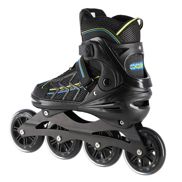NA1128 Rozm. L(39-42) Łyżworolki NILS Extreme - Czarno-Limonkowy