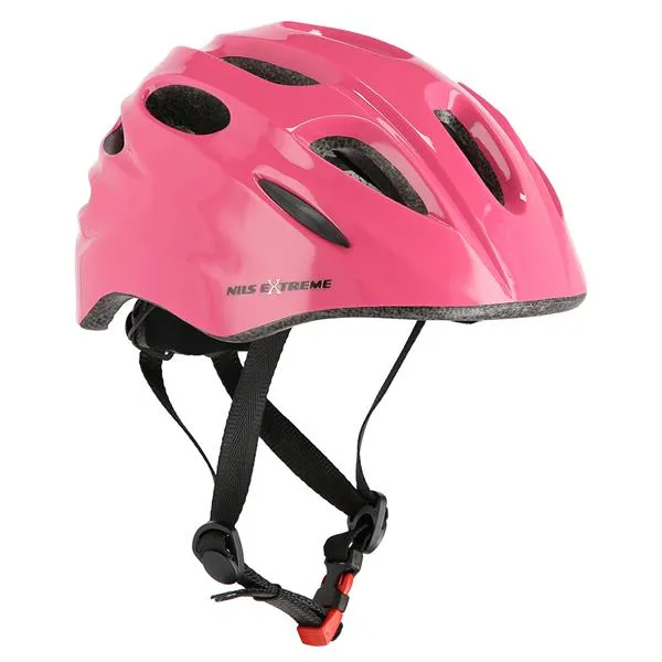 MTW01+H210 Rozm. S Kask Z Ochraniaczami Zestaw NILS Extreme - Różowy
