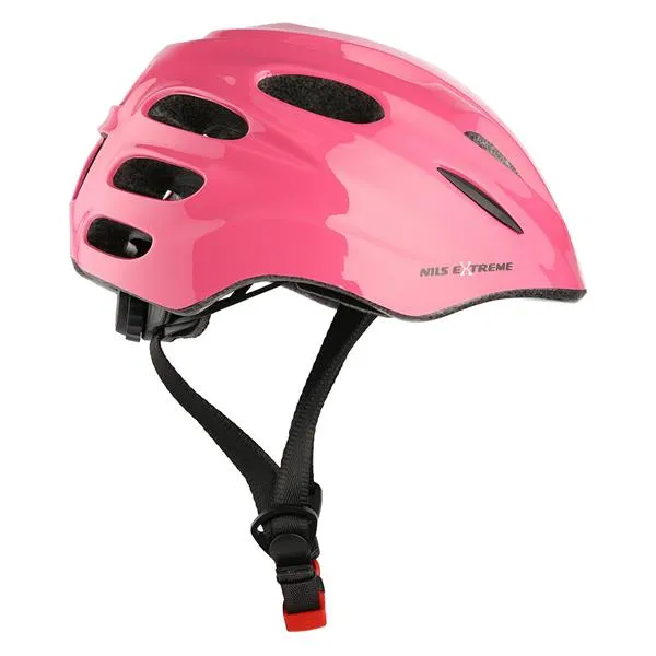 MTW01+H210 Rozm. S Kask Z Ochraniaczami Zestaw NILS Extreme - Różowy