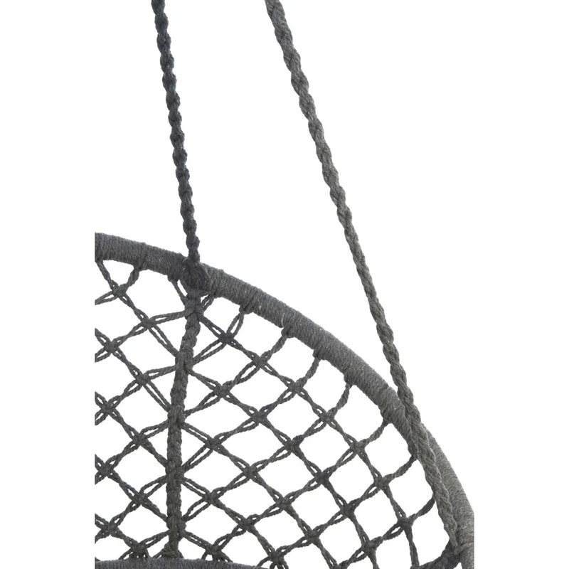 Hamak Ażurowy Fotel Wiszący 80x60cm Luxe Z Poduszką - Szary