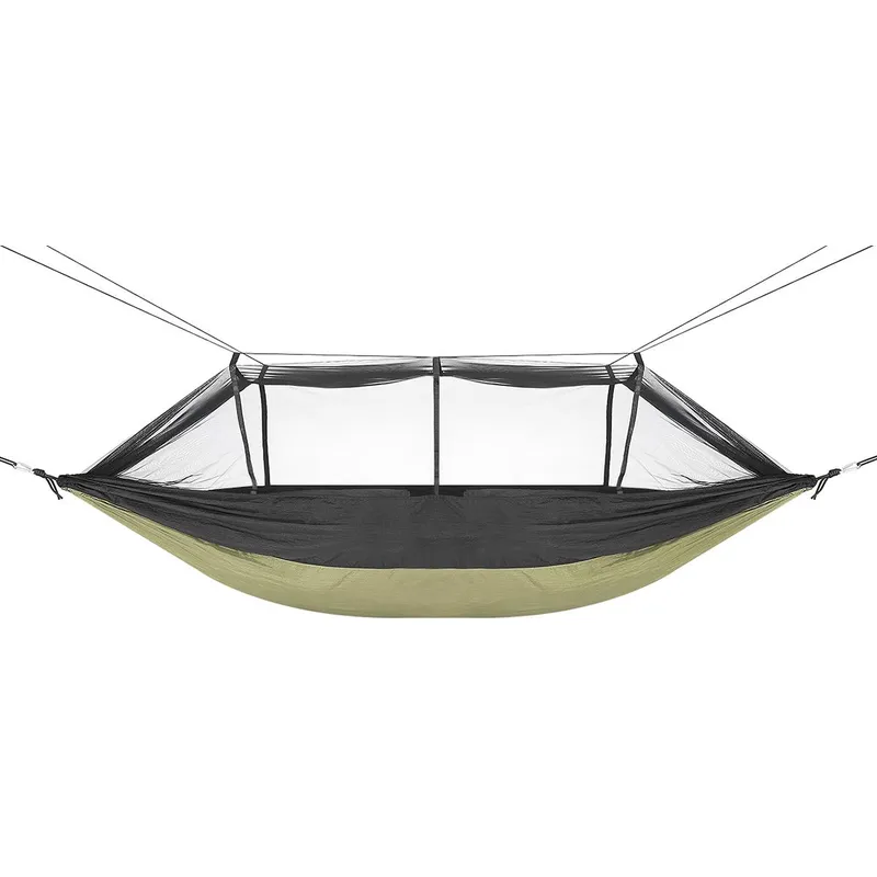 Hamak Turystyczny 2 Osobowy 270x140cm Z Moskitierą - Zielony