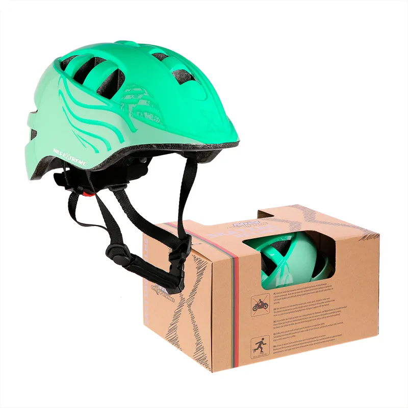 MTW08 Rozm. XS (47-56CM) Kask Dziecięcy NILS Extreme - Zielony