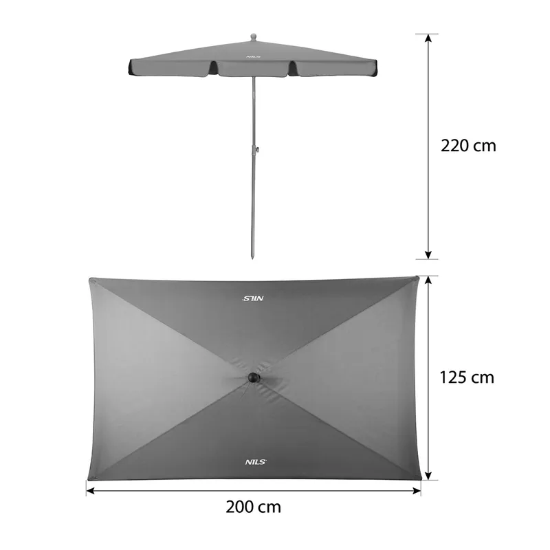 NC7826 Parasol Ogrodowy 200 cm NILS