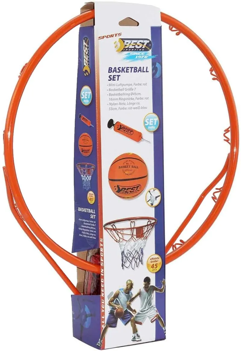 Obręcz Do Kosza 45cm Z Piłką I Pompką Best Sporting