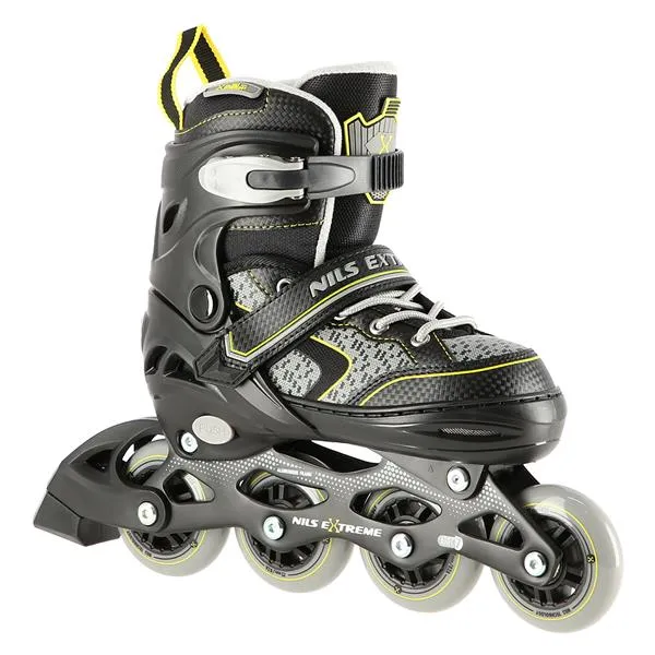 NA14198 Rozm. S (31-34) Łyżworolki NILS Extreme - Czarno-Żółty