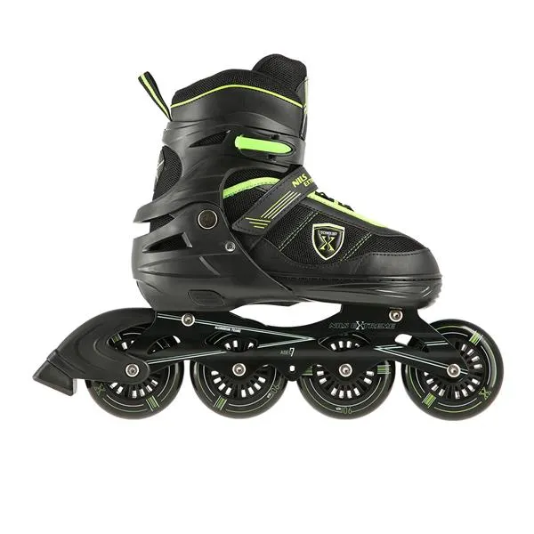 NA19088 Rozm. L (39-42) Łyżworolki NILS Extreme - Czarno-Zielony