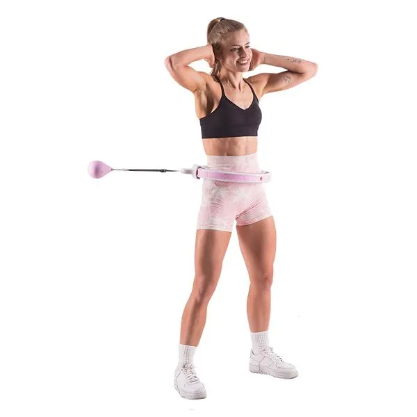 HHW06 Pink Hula Hop Z Wypustkami I Obciążnikiem + Licznik Hms