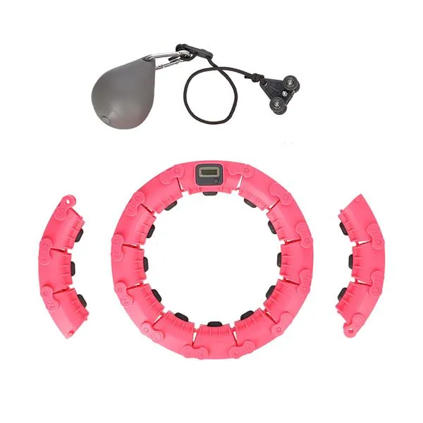 FH03 Pink Hula Hop Z Obciążnikiem I Licznikiem Stock