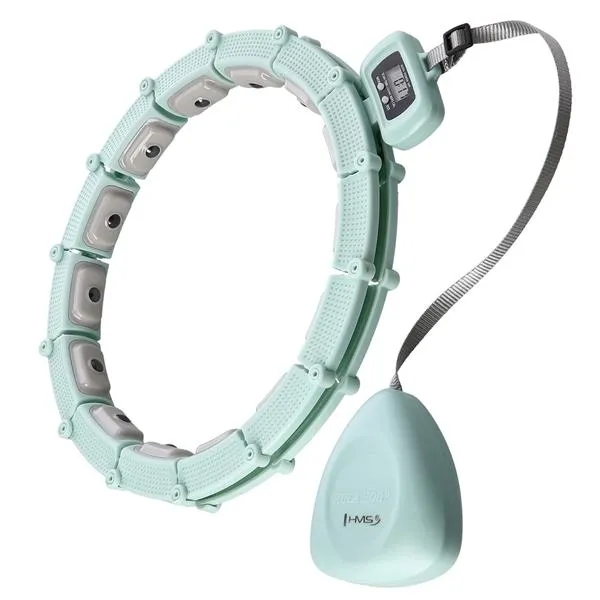 HHM14 Hula Hop Green Z Magnesami I Obciążnikiem + Licznik Hms