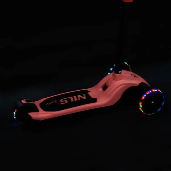 HLB122 LED Pink Hulajnoga Dziecięca NILS Fun