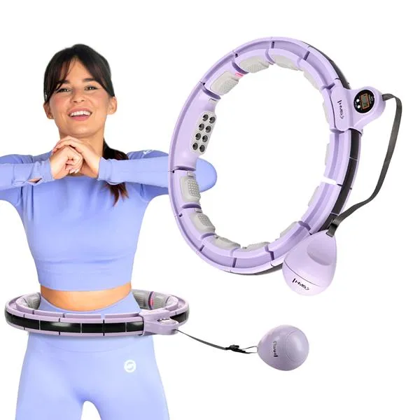 HHM13 Hula Hop Violet Z Magnesami I Obciążnikiem + Licznik Hms