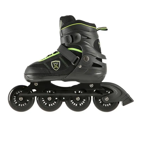 NA19088 Rozm. L (39-42) Łyżworolki NILS Extreme - Czarno-Zielony