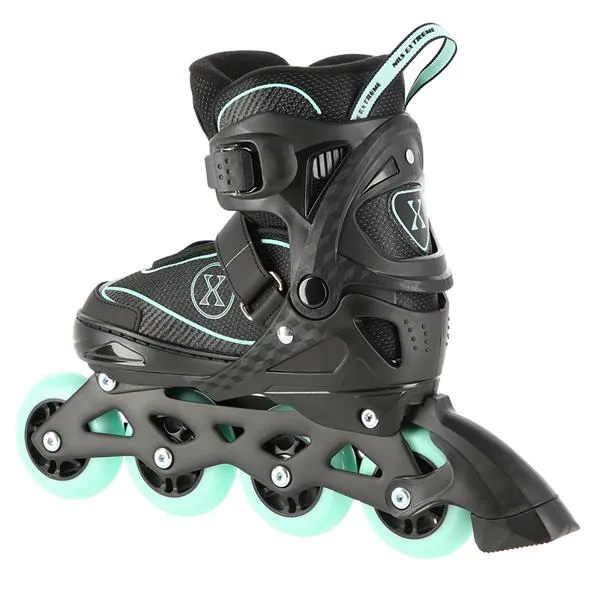 NA11008 Rozm. L (39-42) Łyżworolki NILS Extreme - Czarno-Miętowy