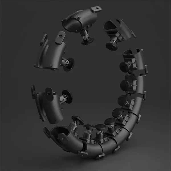HHW01 Black Hula Hop Z Wypustkami I Obciążnikiem Hms