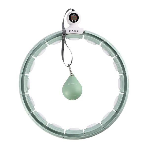 HHM15 Hula Hop Green Z Magnesem I Obciążnikiem + Licznik Hms