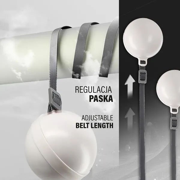 HHM16 Hula Hop White Z Magnesami I Obciążnikiem + Licznik Hms