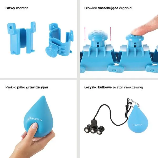 HHW01 Blue Hula Hop Z Wypustkami I Obciążnikiem Hms