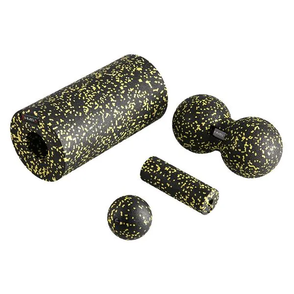 FSBM04 Black-Yellow Set Zestaw Do Masażu WAŁKI/PIŁKI(4 Szt) Hms