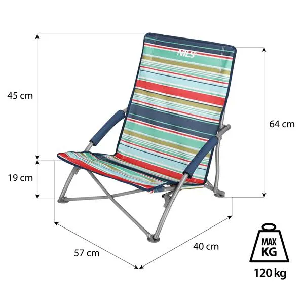 NC3035 Krzesło Plażowe NILS Camp - Niebiesko-Czerwony
