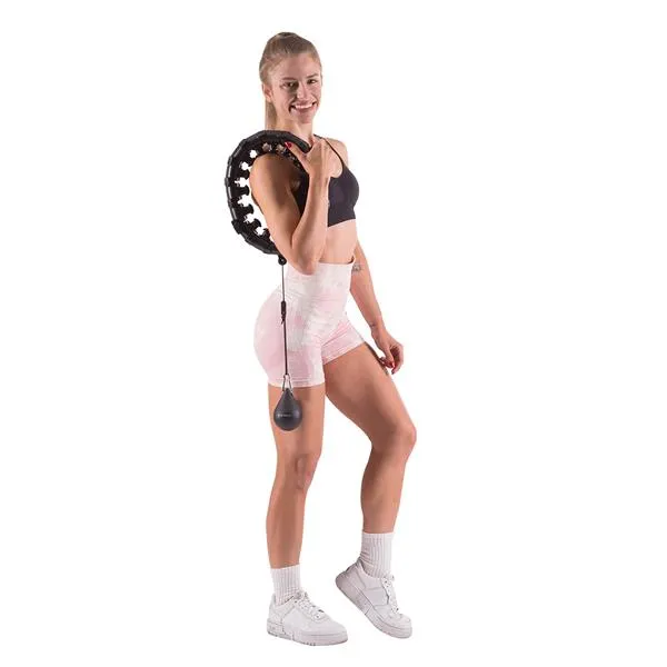 HHW01 Black Hula Hop Z Wypustkami I Obciążnikiem Hms