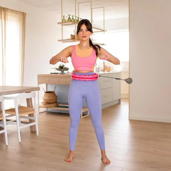 FH03 Pink Hula Hop Z Obciążnikiem I Licznikiem Stock