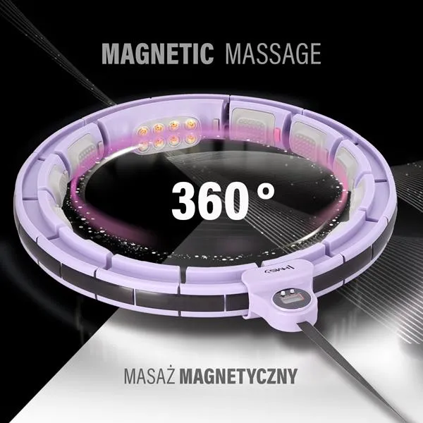 HHM13 Hula Hop Violet Z Magnesami I Obciążnikiem + Licznik Hms