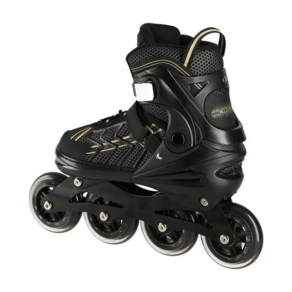 NA1128 Rozm. L(39-42) Łyżworolki NILS Extreme - Czarno-Złote