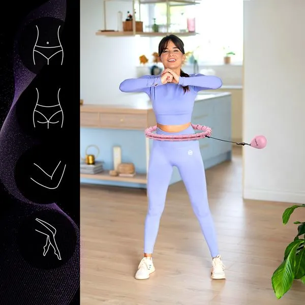 HHW02 Hula Hop Light Pink Z Wypustkami I Obciążnikiem Hms