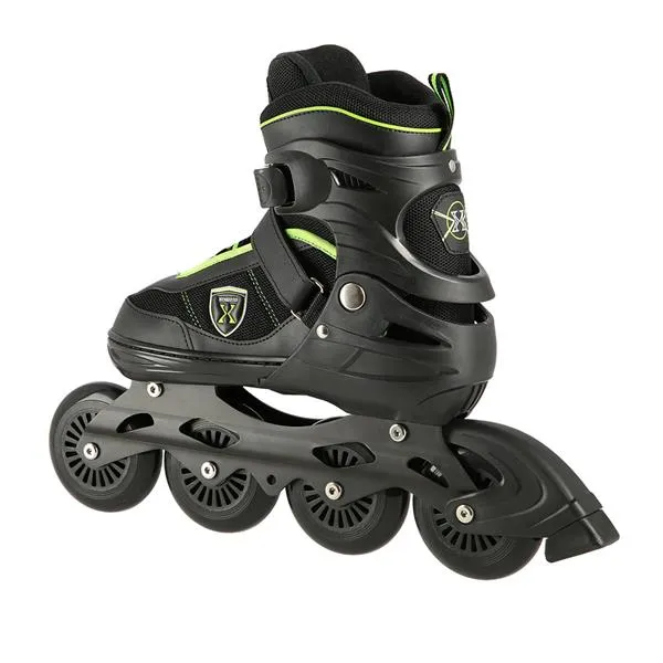 NA19088 Rozm. L (39-42) Łyżworolki NILS Extreme - Czarno-Zielony